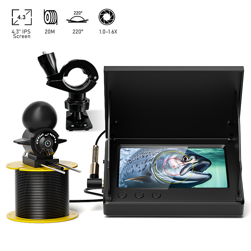 Fishing Depth Finder - Pencari Ikan Portabel LCD 4,3'', Kamera