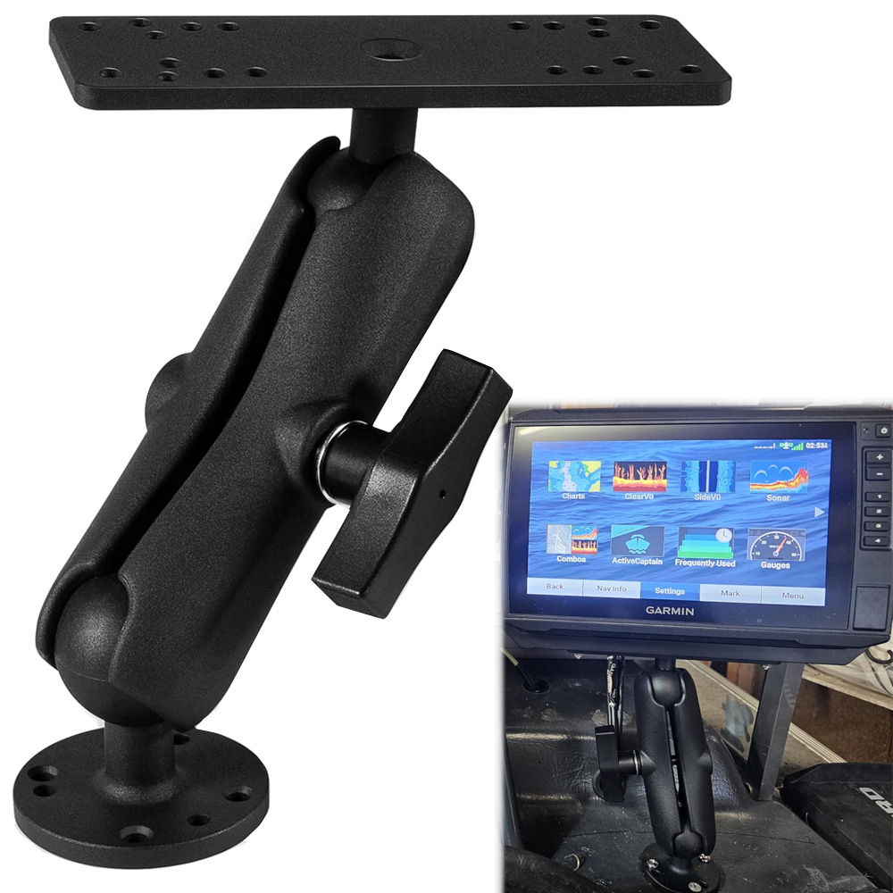Fish Finder Mount - Dudukan Fish Finder Aluminium dengan Bola