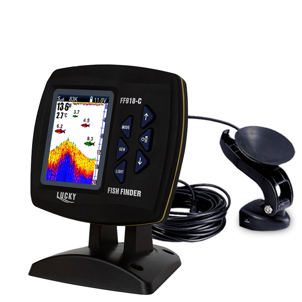 Fish Finder Transducer - Pencari ikan kabel frekuensi ganda, layar