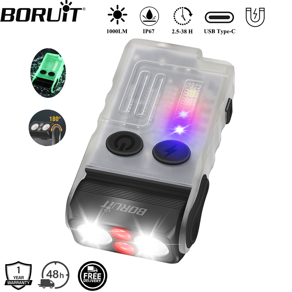BORUiT V20 Buzzer EDC LED Gant - Fishing Light ulasan dan harga
