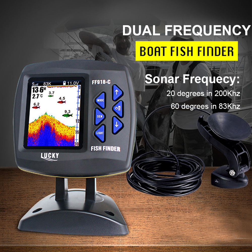 Pencari ikan kabel frekuensi g - Fish Finder Transducer ulasan dan harga